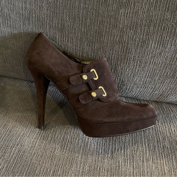 Stuart Weitzman Heeled Bootie Brown Suede - Size 8 - Picture 2 of 10